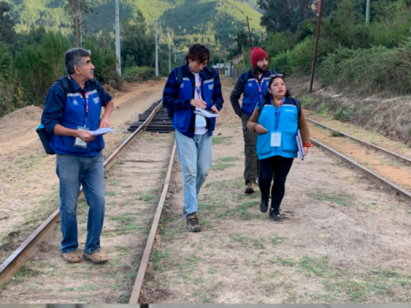 Censistas viajaron en histórico servicio de tren para llegar a localidad maulina